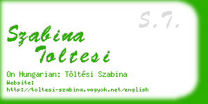 szabina toltesi business card